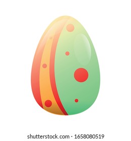 Isolated decorated easter eggs. Easter season - Vector