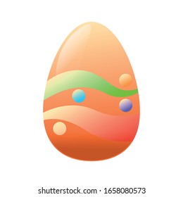 Isolated decorated easter eggs. Easter season - Vector