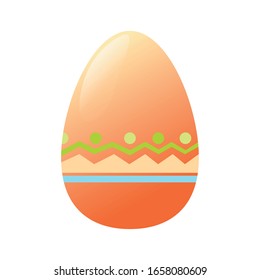 Isolated decorated easter eggs. Easter season - Vector