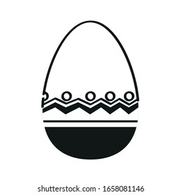 Huevos de Pascua decorados aislados. Temporada de Pascua - Vector