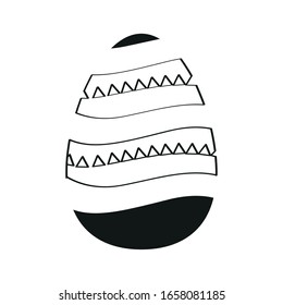 Huevos de Pascua decorados aislados. Temporada de Pascua - Vector