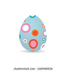 Isolated decorated easter eggs. Easter season - VEctor