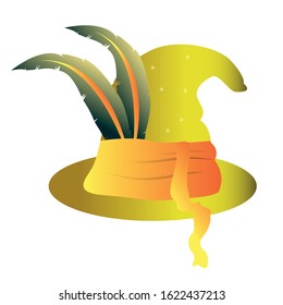 Isolated decorated hat for mardi gras - Vector