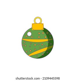 Isolated decorated shiny christmas ball Vector illustration