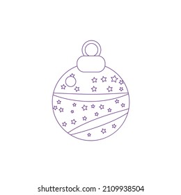 Isolated decorated shiny christmas ball Vector illustration
