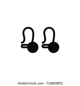 Isolated Decoration Icon. Jewel Vector Element Can Be Used For Shackle, Earring, Eardrop Design Concept.