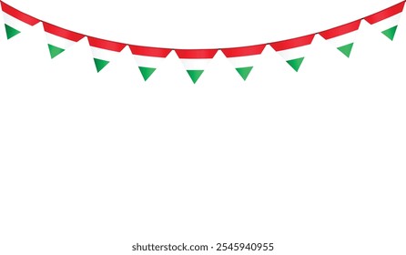 Isolated decorative bunting flag vector