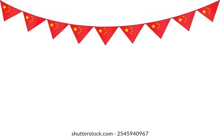 Vector de bandera de bunting decorativo aislado