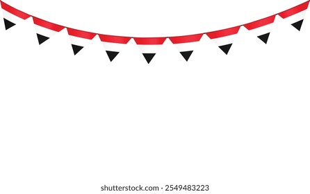 Isolated decorative bunting flag vector