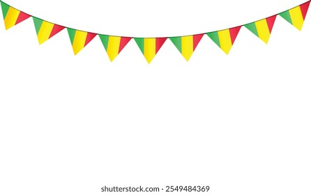 Isolated decorative bunting flag vector