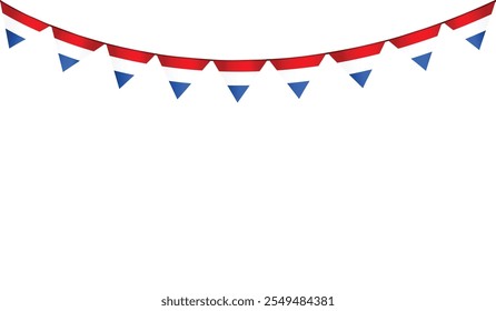 Vetor isolado decorativo da bandeira de bunting