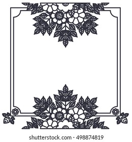 Isolated decorative and floral frame design