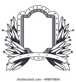 Isolated decorative frame design