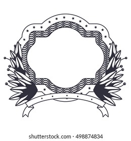 Isolated decorative frame design