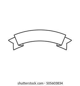 Isolated decorative ribbon design