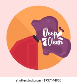 Isolated deep liquid cleaning articles hygiene equipment - Vector