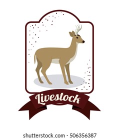 Isolated deer livestock animal design