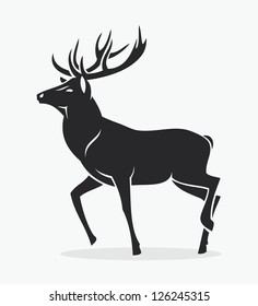 Isolated deer - vector illustration