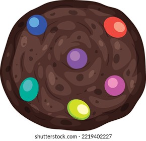Isolated delicious cookie biscuit cartoon illustration