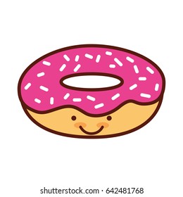 isolated delicious glaze donut 