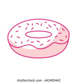 isolated delicious glaze donut 