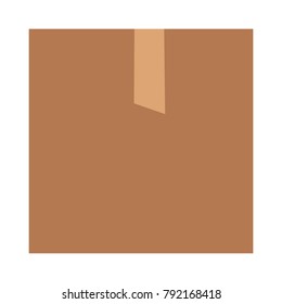 Isolated delivery box on a white background, Vector illustration