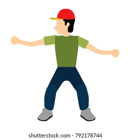 Isolated delivery boy icon on a white background, Vector illustration