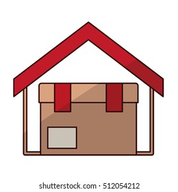 Isolated delivery package inside house design