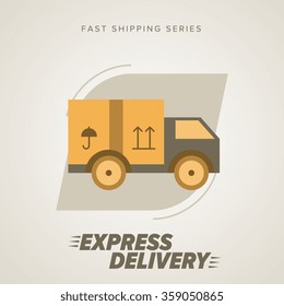 Isolated delivery truck