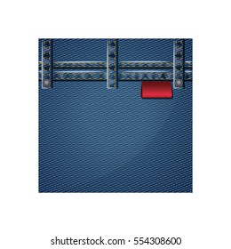 Isolated denim frame design