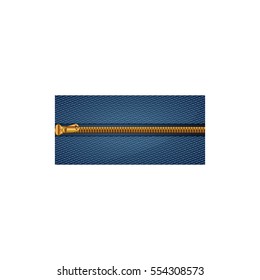 Isolated denim with zipper design