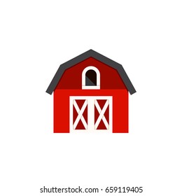 Isolated Depot Flat Icon. Hangar Vector Element Can Be Used For Depot, Barn, Hangar Design Concept.