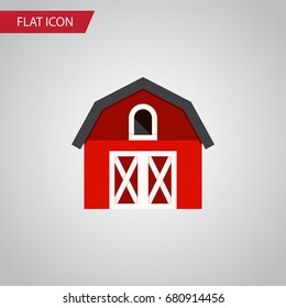 Isolated Depot Flat Icon. Hangar Vector Element Can Be Used For Depot, Barn, Hangar Design Concept.