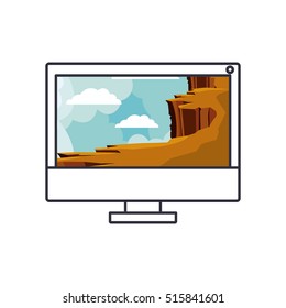 Isolated desert landscape design