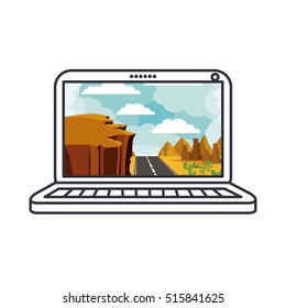 Isolated desert landscape design
