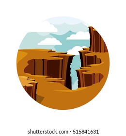 Isolated desert landscape design