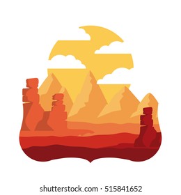 Isolated desert landscape design