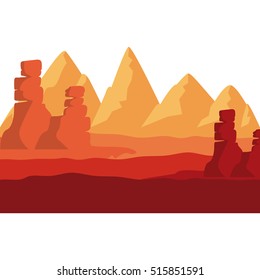 Isolated desert landscape design