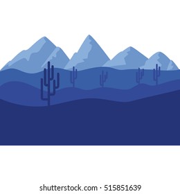 Isolated desert landscape design
