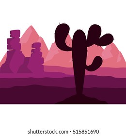 Isolated desert landscape design
