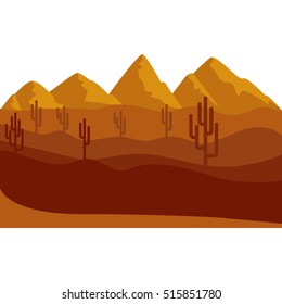 Isolated desert landscape design