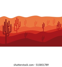 Isolated desert landscape design