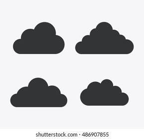 Isolated design of clouds icon set