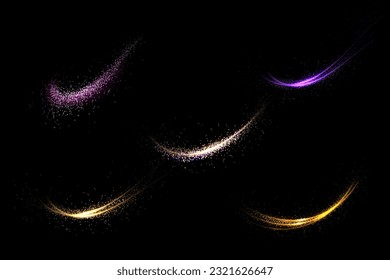 Isolated design component with gorgeous arc, set