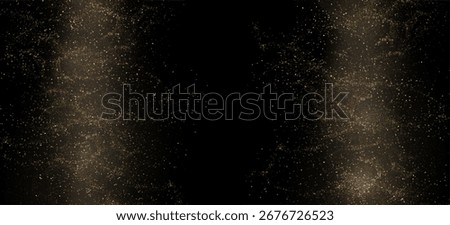 Isolated design components. Design of gold color from small mosaic on black background