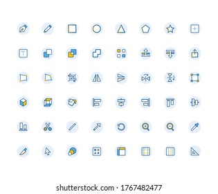 isolated Design Interface Icon pack with Multicolor style