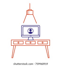 Isolated desk design