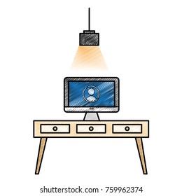 Isolated desk design