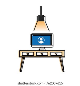 Isolated desk design