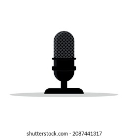 Isolated Desktop Microphone for Broadcasting Podcast Concept